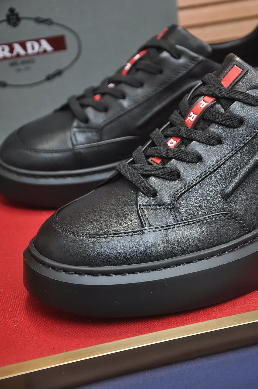 Men's shoes 💰520💶[PRADA] Top original, new season, high quality original goods, top high mercerized cowhide combined with original breathable fabric + imported glue, imported stretch fabric inside with original cowhide feet, original thick outsole! Quality guaranteed! Code 38-45 (45 customized)